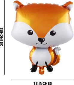 img 2 attached to 🎈 Woodland-themed Animal Balloons Set of 4: Fox, Squirrel, Hedgehog, Raccoon Party Decorations for Baby Shower or Birthday