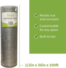 img 3 attached to 🐔 7Penn Small Chicken Wire Fencing Wire Mesh Screen Roll - Premium Garden Netting, 1/2in x 36in x 100ft