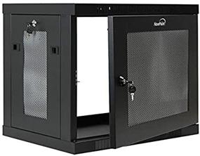 img 2 attached to NavePoint 9U Wall Mount Rack Enclosure Server Cabinet: Secure Switch-Depth Perforated Door Lock, Space-Saving Design