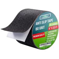 🔒 premium heavy duty anti-slip tape: 4inx33ft - high traction, waterproof grip for stairs, skateboards & outdoor steps logo