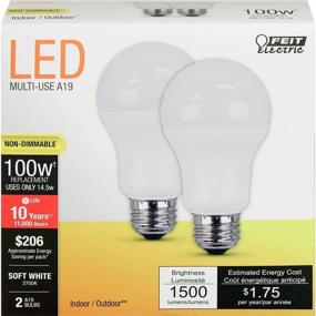 img 2 attached to 💡 A1600 827 10K LED Feit Non-Dimmable Light Bulb