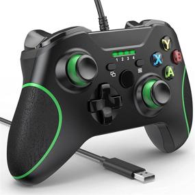 img 4 attached to 🎮 Wired Xbox One Controller - YCCSKY Wired Gaming Controller for Xbox One, PC Windows 7/8/10 with Audio Jack and Dual-V Turbo (Black)