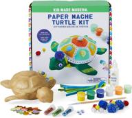 🎨 kids painting kit - kid made modern paper mache turtle - paint your own turtle craft - age 6 7 8 logo