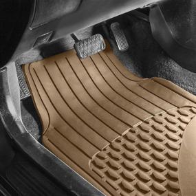 img 2 attached to FH Group F11308BEIGE Beige All Weather Floor Mat (Full Set Trimmable Custom Fit)