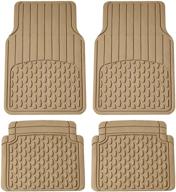 fh group f11308beige beige all weather floor mat (full set trimmable custom fit) logo