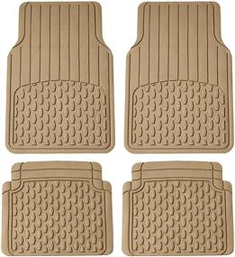 img 4 attached to FH Group F11308BEIGE Beige All Weather Floor Mat (Full Set Trimmable Custom Fit)