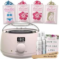 🔥 waxing kit: koluawax digital wax warmer for hair removal - multiple wax beads formulas for all hair types, facial, body, bikini, and brazilian - includes hard wax beans and 20 applicators logo