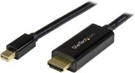 🔌 startech.com кабель mini displayport на hdmi длиной 6 футов - адаптер монитора 4k 30 гц - mdp pc/macbook на дисплей hdmi (mdp2hdmm2mb) в черном цвете. логотип