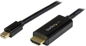 img 4 attached to 🔌 StarTech.com Кабель Mini DisplayPort на HDMI длиной 6 футов - адаптер монитора 4K 30 Гц - mDP PC/Macbook на дисплей HDMI (MDP2HDMM2MB) в черном цвете.