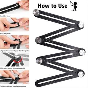 img 1 attached to 📐 Aluminum Alloy Multi-Angle Measuring Ruler with 12-Side Hole Positioning and Drilling Locator - Universal Template Tool for Precise Angle Measurements