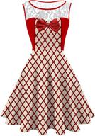 christmas printed sleeveless cocktail dresses women's clothing for dresses logo