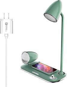 img 4 attached to 🔊 15W Bluetooth Speaker LED Desk Lamp with Wireless Charger, Adjustable Light Holder & Brightness, Music Bedside Table Lamp for Study, Home, Office - Louder Volume, Rich Bass (with QC 3.0 Adapter)