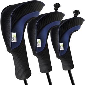 img 4 attached to 🏌️ ToVii Golf Club Head Covers, Driver 1 3 4 5 7 X Fairway Woods Headcovers, 3Pcs Long Neck Mesh Set with Interchangeable No. Tags - Fits All Fairway and Driver Clubs