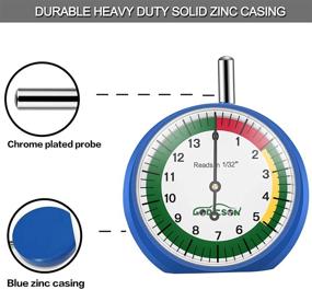 img 3 attached to 🔍 Измеритель глубины протектора шин GODESON для мотоцикла, автомобиля, грузовика и автобуса - профессиональный набор с циферблатом для легкого чтения в 32-х долях.
