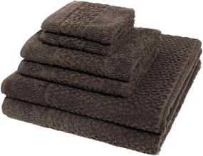 img 1 attached to 6 Piece Luxury Bath Towels Set - Classic Turkish Towels for Bathroom - 100% Cotton, Softly Textured and Highly Absorbent Bath, Hand, and Washcloths Towels (2 Each) in Rich Chocolate Brown