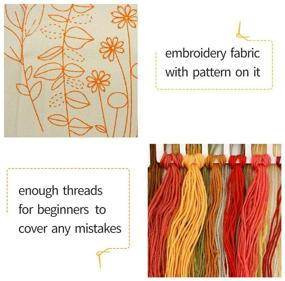 img 1 attached to 🧵 2 Pack Cross Stitch Craft Kits for Beginners: Embroidery Fabric, Patterns & Hoops Included for Adults