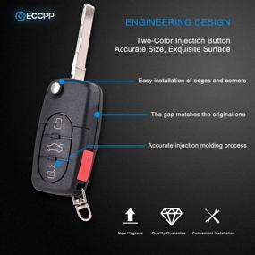 img 2 attached to 🔑 ECCPP 4D0837231E Бесключевой пульт управления для замены ключа Audi Series (набор из 2 штук)