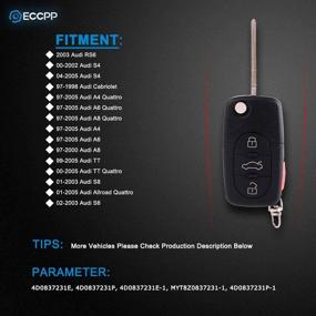 img 3 attached to 🔑 ECCPP 4D0837231E Бесключевой пульт управления для замены ключа Audi Series (набор из 2 штук)