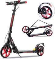 🛴 height adjustable kick scooters for kids 8 years and up - tenboom scooter for kids ages 6-12: ideal for adult teens commuting, with quick release folding system logo