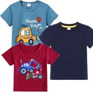 deesdail children's boys' t-shirt: round neck, printed pattern, short sleeve, 1-7 years old logo