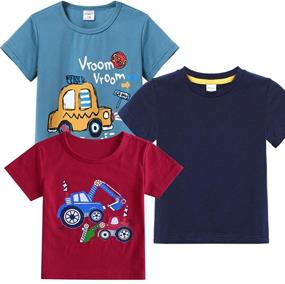 img 4 attached to deesdail Children's Boys' T-Shirt: Round Neck, Printed Pattern, Short Sleeve, 1-7 Years Old