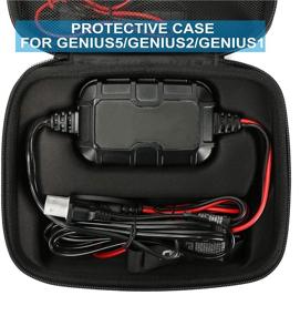 img 3 attached to 🔋 Hard Case with Mesh Pocket for NOCO GENIUS 5/GENIUS 2 Fully-Automatic Smart Charger - Compatible Protective Case for 5-Amp/2-Amp Battery Chargers