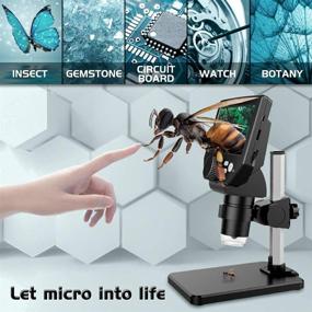 img 2 attached to 🔬 High Definition 1080P 10MP LCD Digital Microscope with Zoom: Wireless USB Stereo Camera for Precision Observation and Recording on a 4.3 Inch HD Screen