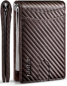 img 4 attached to 👔 Carbon Wallet: sleek and functional bifold pocket for men – ideal men's accessory for cards, cash, and organization