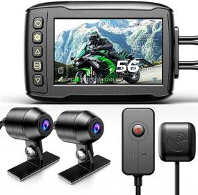 img 4 attached to 🏍️ Blueskysea DV999 Pro 60FPS 1080P Мотоциклетная видеокамера с передней и задней петлевой записью, водонепроницаемая по стандарту IP67, 4'' IPS экран, угол обзора 150°, GPS, WiFi, G-сенсор, прочный дизайн, карта 32 ГБ - идеально для мотоциклистов.