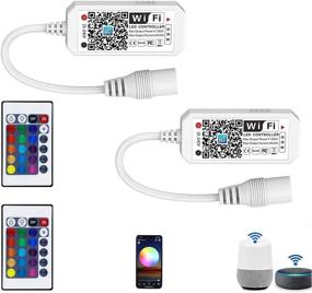 img 4 attached to 🔮 Smart LED WiFi Controller, Enhanced Wireless 24 Keys RF Remote Control for GRB BGR RGB LED Strip Lights, Compatible with Alexa, Google Assistant, and IFTTT with Free Magic Home App (2 Pack)