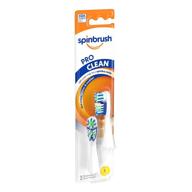 🪥 spinbrush pro clean refill, soft bristle replacement heads - pack of 2 for battery powered toothbrushes logo