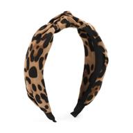 women's girls' wide knotted bow headbands, leopard print headband cheetah hairband hair accessories head band wrap logo