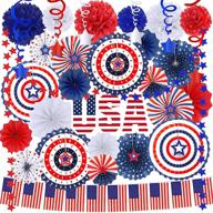 patriotic decoration assortment american independence logo