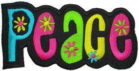 img 1 attached to 🕊️ Embroidered Peace Iron on Patches - Hippie-style Appliques for DIY Projects