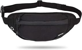 img 4 attached to 🎒 SINNO Fanny Pack for Women Men - 3-Zipper Pockets, Ideal for Hiking, Running, Workout, Traveling, Dog Walking - Hands-Free Fashion Waist Pack Bag, Fits All Phones - Black