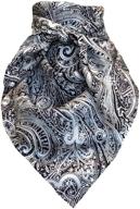 exquisite wild rag: stunning silver & black paisley design logo