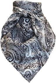 img 2 attached to Exquisite Wild Rag: Stunning Silver & Black Paisley Design