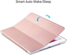 img 1 attached to 🌹 ULAK iPad 9th Gen Case 2021, iPad 8th & 7th Gen Case 2020/2019, iPad 10.2 Case incl. Trifold Smart Shell, Auto Sleep/Wake, Lightweight & Shockproof Cover for 10.2 inch iPad - Rose