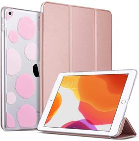 img 4 attached to 🌹 ULAK iPad 9th Gen Case 2021, iPad 8th & 7th Gen Case 2020/2019, iPad 10.2 Case incl. Trifold Smart Shell, Auto Sleep/Wake, Lightweight & Shockproof Cover for 10.2 inch iPad - Rose