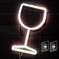 неоновые вывески wine glass lights - неоновые лампы в форме винных бокалов для бара логотип