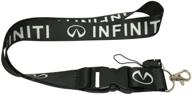 🔑 infiniti design: premium black neck strap lanyard keychain for car & house keys - usa ship, quick release, id badge & card holder included logo