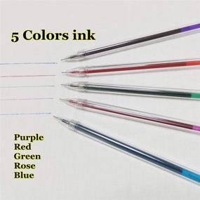 img 2 attached to 🖍️ iNee Water Erasable Fabric Marking Pen Set: 5 Colors, Extra Fine Tip, 10 Free Refills - Ideal for Cross Stitch, Embroidery, Sewing, Quilting