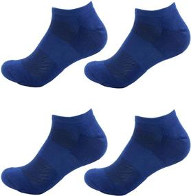 img 3 attached to 🧦 Colored Sports Ankle Socks for Women - 4 Pair Value Pack | High-performance Wicking Athletic Socks made from Bamboo Rayon Fiber