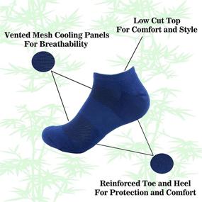 img 2 attached to 🧦 Colored Sports Ankle Socks for Women - 4 Pair Value Pack | High-performance Wicking Athletic Socks made from Bamboo Rayon Fiber