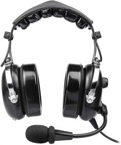 img 4 attached to Top-quality Aviation Headset: Comfort Ear Seals, 24db Noise Cancellation, MP3 Support & Carrying Case