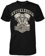 harley davidson knucklehead engine authentic t shirt: ride with vintage power and style! logo