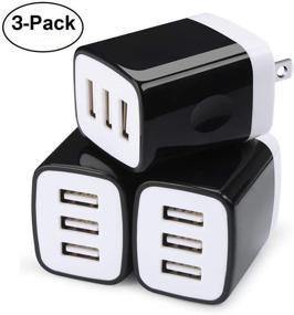 img 4 attached to ⚡️ Универсальный зарядный адаптер для путешествий, Sicodo 3Pack USB-кубы с 3-мя портами, блок зарядки 3.1A совместим с iPhone X, 8, 7, плюс, планшет, Samsung Galaxy S10, S9, S8 плюс, S7, S6 Edge, HTC, LG, Sony, Nokia.