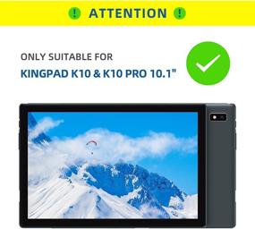 img 3 attached to 📱 Premium Steel Grey Tablet Case for Vastking Kingpad K10 Pro & K10, 10.1 inch - Auto Wake/Sleep, Triple Viewing Angles, Smart Cover