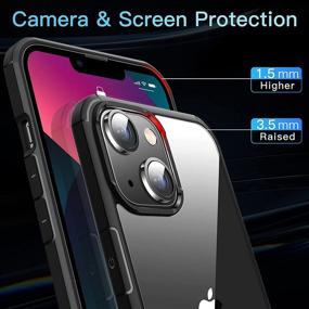 img 1 attached to CASEKOO Crystal Clear iPhone 13 Case [Non-Yellowing] [Military 📱 Drop Protection] Shockproof Slim Phone Cover 6.1 inch 2021 (Black)