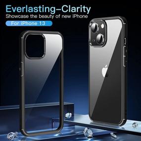 img 3 attached to CASEKOO Crystal Clear iPhone 13 Case [Non-Yellowing] [Military 📱 Drop Protection] Shockproof Slim Phone Cover 6.1 inch 2021 (Black)